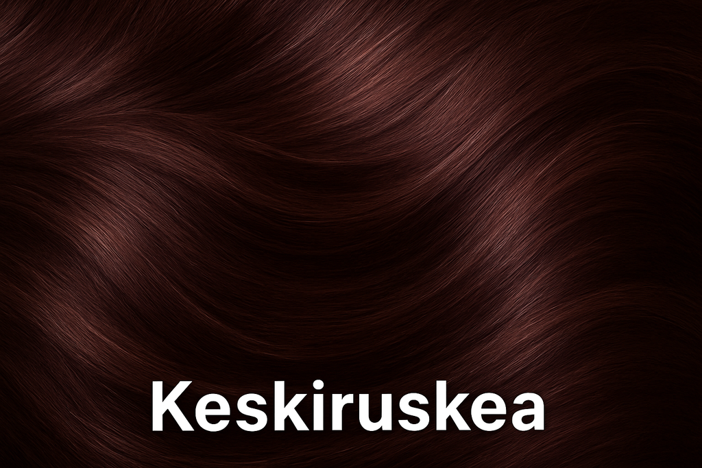 Keskiruskea hiusväri neliö